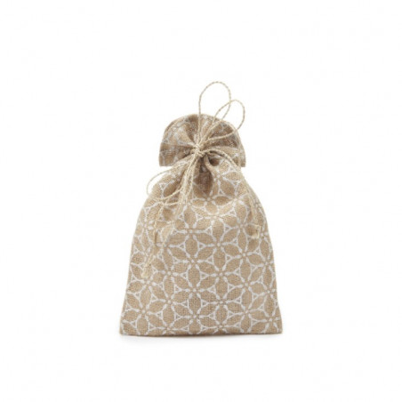 Bolsa regalo yute floral S