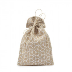 Bolsa de regalo yute floral M