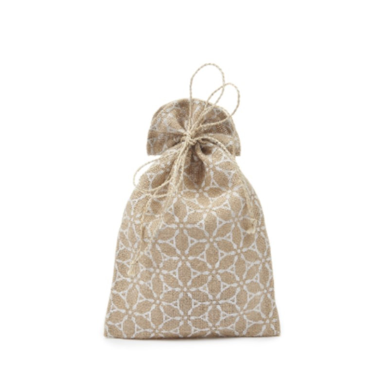 Bolsa de regalo yute floral M Bolsa de regalo yute floral M