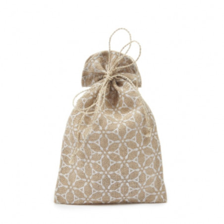 Bolsa de regalo yute floral M