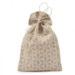 Bolsa de yute floral L