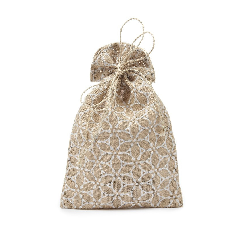 Bolsa de yute floral L Bolsa de yute floral L