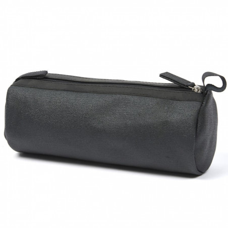 Caja de lápices de cuero azul oscuro