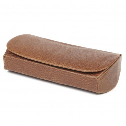 Estuche para gafas de cuero coñac