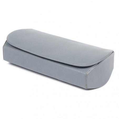 Estuche de gafas de cuero con pasta azul