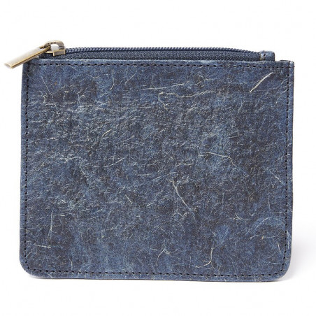 cartera de fibra vegetal de coco azul