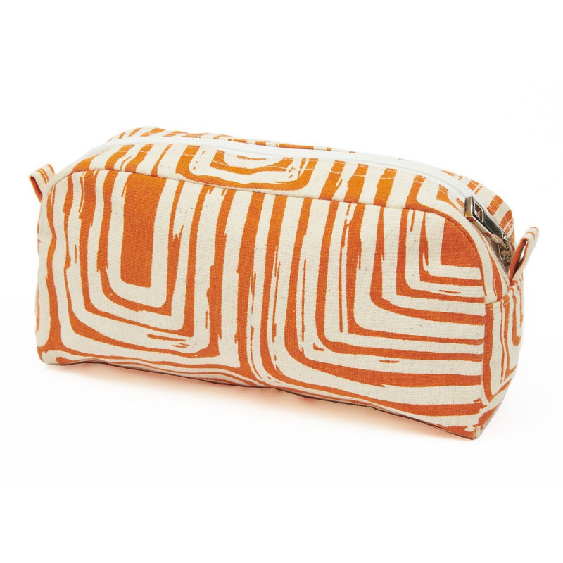 Bolsa de yute estampada naranja Bolsa de yute estampada naranja