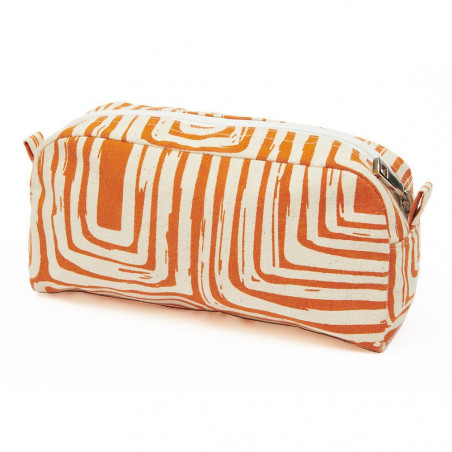 Bolsa de yute estampada naranja