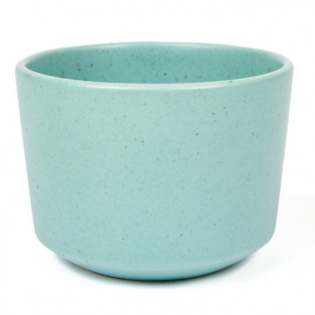 Taza de gres turquesa