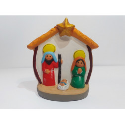 Pesebre con estrella, barro