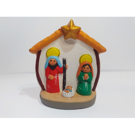 Pesebre con estrella, barro