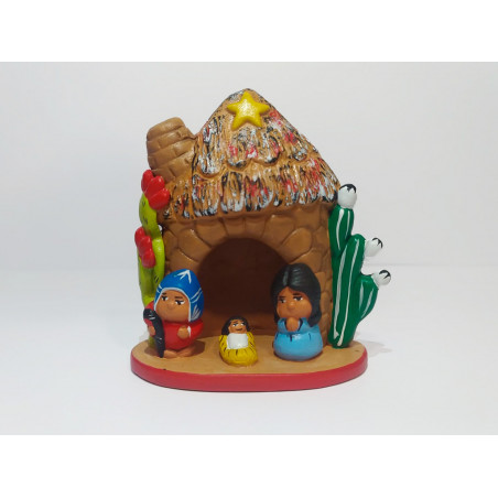 Puerta de entrada al nacimiento con estrella