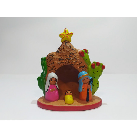 Cueva de la natividad con estrella