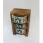 Cajón de madera de hojas ovalado