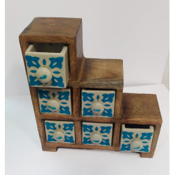 Cajonera de 6 cajones color azul