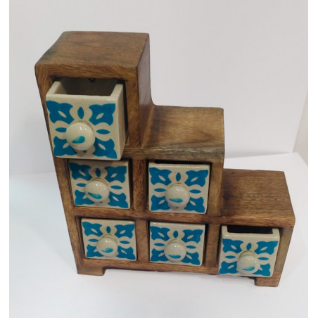 Cajonera de 6 cajones color azul