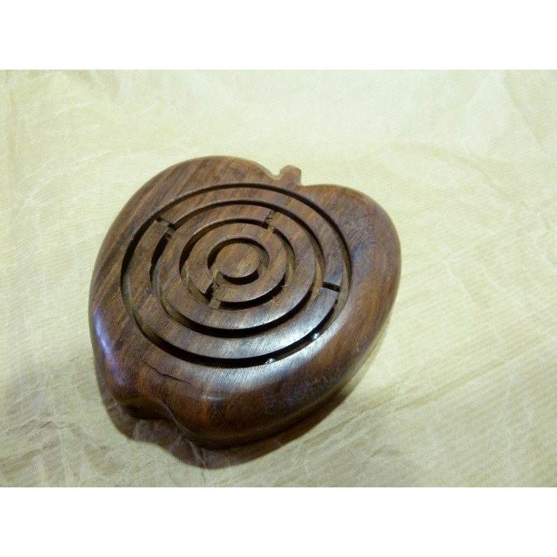 Juego, laberinto de madera de sheesham, forma de manzana