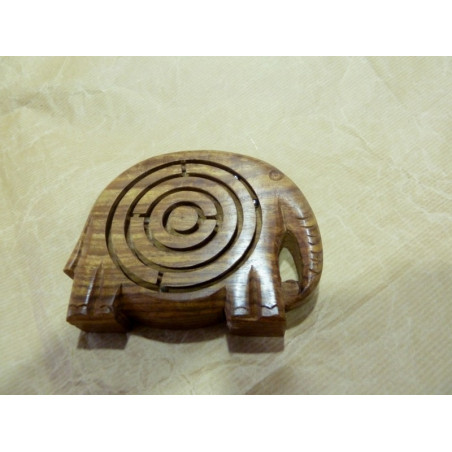 Juego, laberinto de madera de sheesham, forma de elefante
