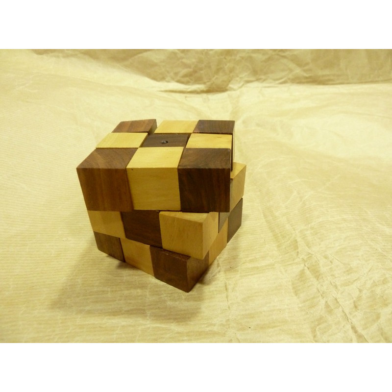 Puzzle cubo madera